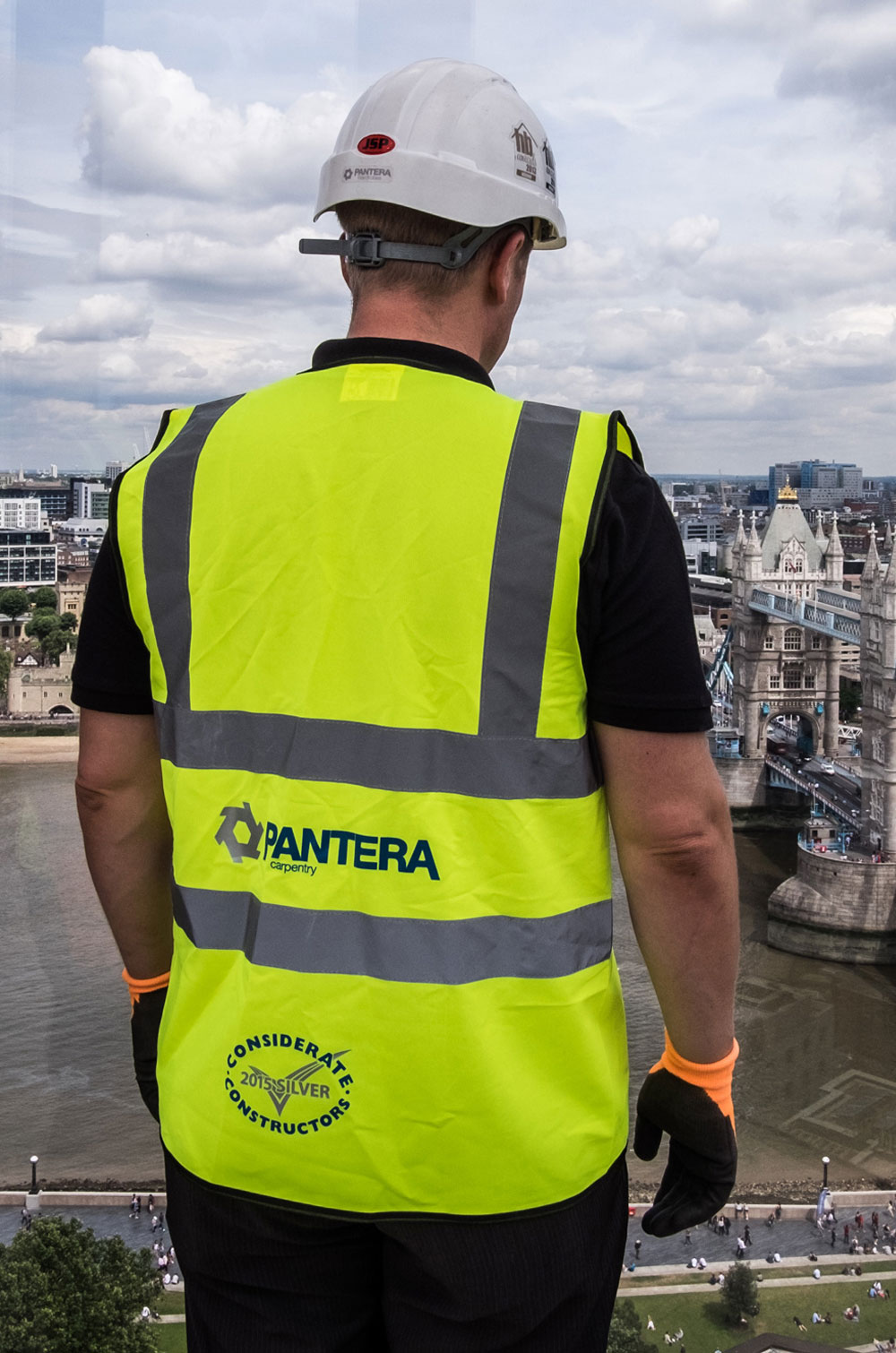 Image of a Pantera Wardrobes health and safety consultant on site
